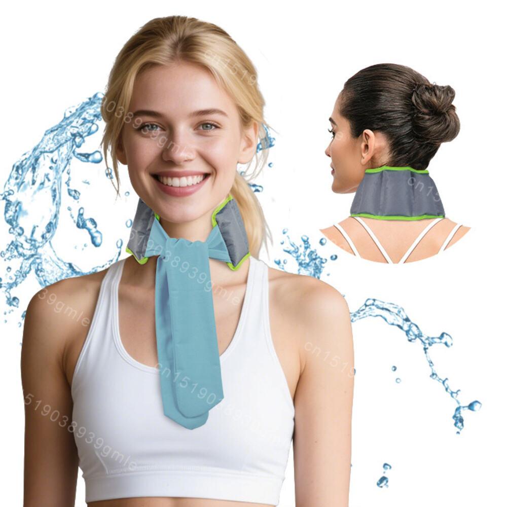 Summer Neck Cooling Cold Sensation Ice Scarf Ice Pack Sports Headscarf Reusable Outdoor Activity Cool Equipment for Hot Weather