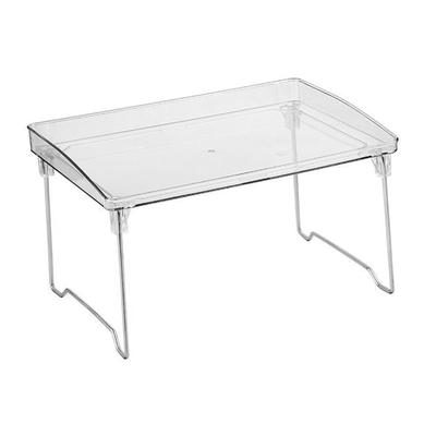 Stackable Clear Organizer Plastic Transparent Tabletop Storage Rack for Makeup Kitchen Tool Statione
