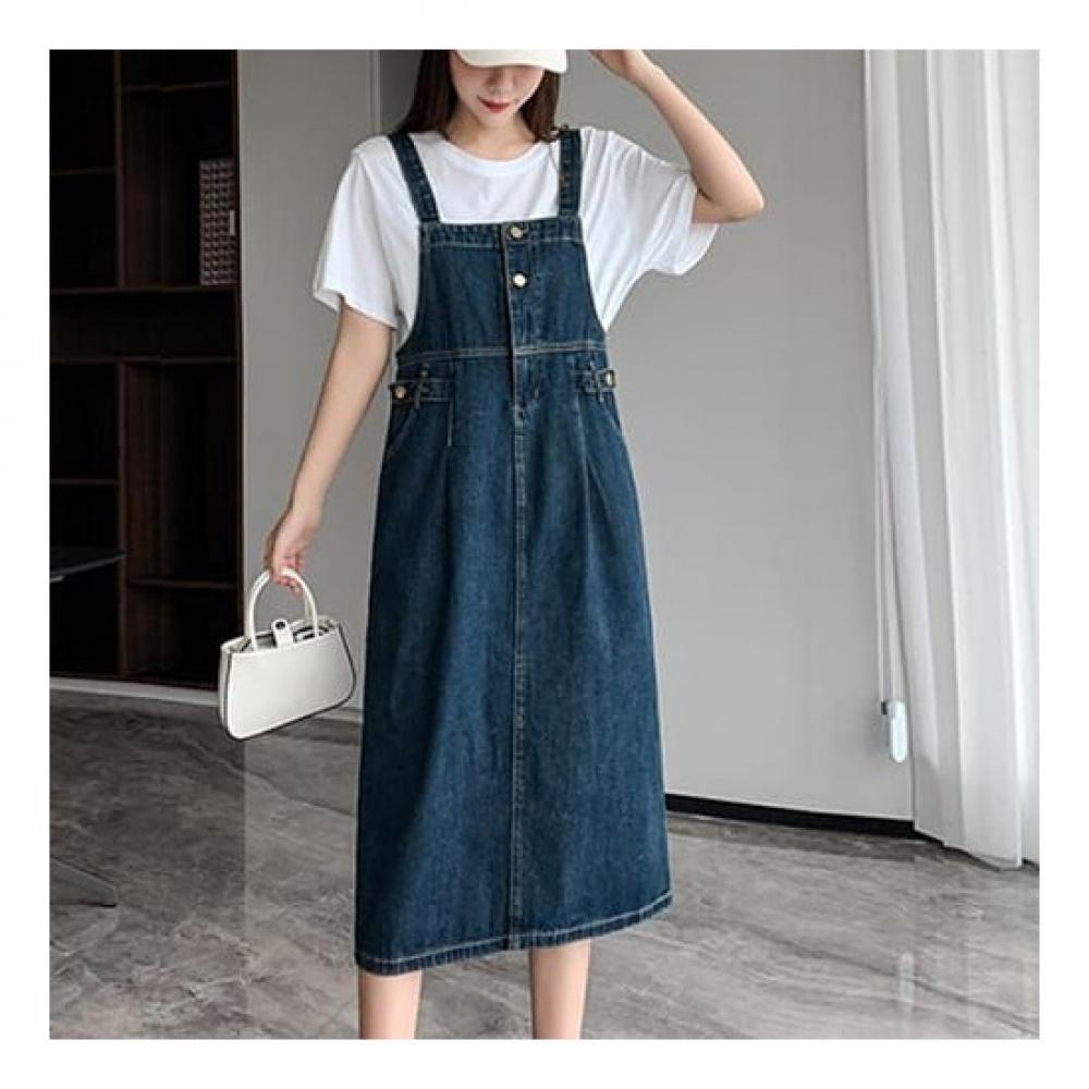 Navava Casual Denim Overall Dress No778