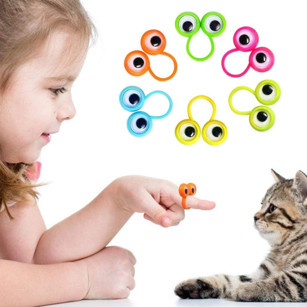 Ring Move Eyes Toys Anti-stress Toys Eyes Ring Wiggle Eyes Toy Finger Cool Toys Eye Finger Puppets