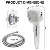 Shower Head Booster Shower Head Water Saving Shower Head 1 5m Encrypted Pipe 3 Spray Modes High Pressure RV Camper Shower Head