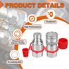 High Performances Hydraulic Quick Coupler 1/2Inch NPT Rate 5076PSI Flow Includes Protective Cover Enhancing Durability