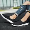 Summer Men Sneakers Black Braid Beach Sports Shoes Casual Slip On Flats