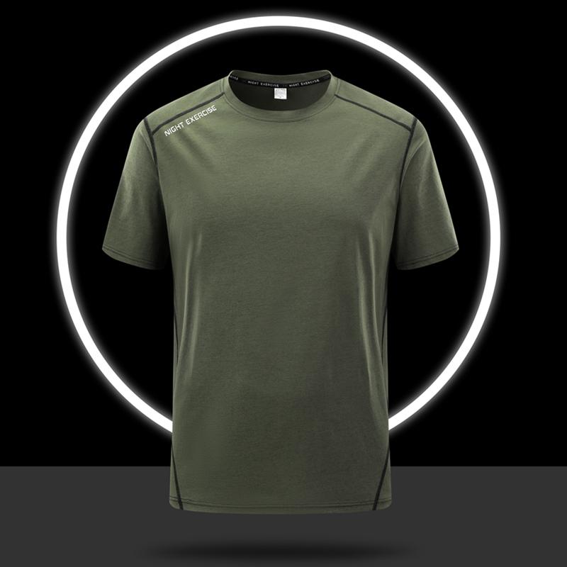 Sports T-shirt Men's Summer Loose Breathable Casual Ice Silk Short Sleeved Running Fitness Thin Half Sleeved T-shirt