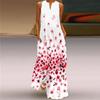 Summer 2025 New Arrival Export Women's Fashion Sexy Digital Printed V-neck Sleeveless Dress Pocket 3D Dress