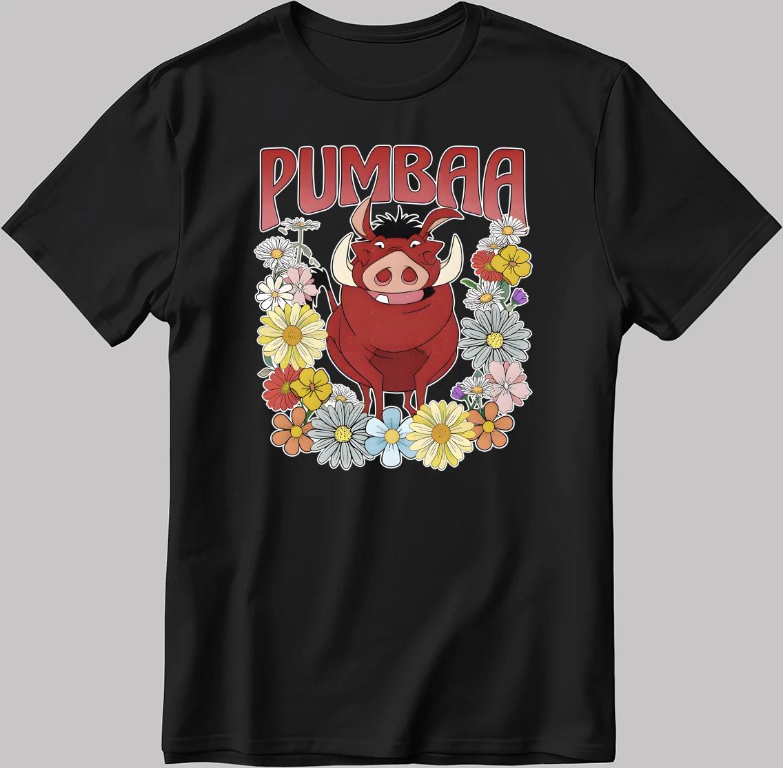 Disney Lion King Pumbaa White-Black Men / Women T-Shirt AB267 XXXL