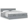 Maison Exclusive - Cadre de lit ottoman et matelas gris clair 200x200cm tissu