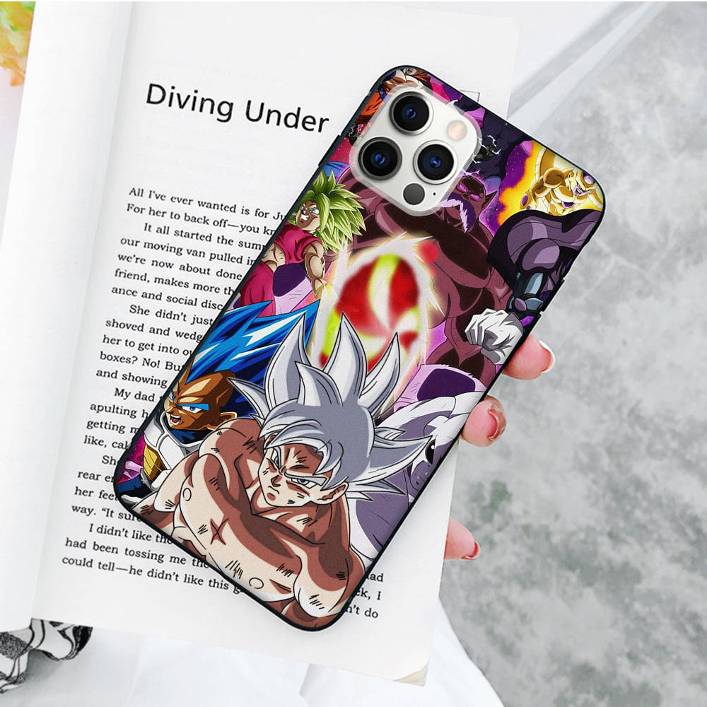 

Мягкий черный чехол JW75 Dragon Ball для iPhone 16 15 Plus 14 13 Pro 8 SE XR XS Max P30 Nova 5T Y5P Y6 Y7 Y8P Y9 Realme C30 C33 C31 VIVO Y36 V27 iPhone SE 2015