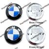 Chrome 2pcs 74mm 82mm Car Front Hood Rear Trunk Badge Emblem For BMW E46 E90 E39 E60 E36 E30 E61 E91 E92 E87 F10 F20 F30 X3 X5 KGT4