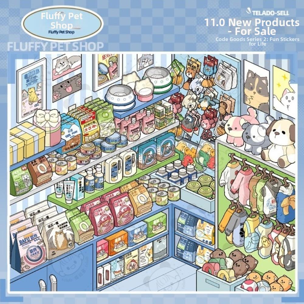 10 Scenes 33 Sheets Miniature Scene Sticker Store Series Shop Scene Sticker Book  Holiday Gifts
