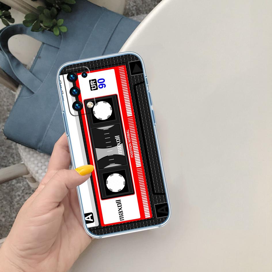 Cassette Vintage Boombox Tape Transparent Phone Case for Motorola Moto G7 G8 G9 G84 G85 G73 G24 G15 Z2 Play Power Plus