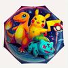 Ombrello Pokemon ad Apertura Automatica Design Compatto Pieghevole, Tessuto Resistente per Viaggi Casual Compagno per l'Esterno a0822068