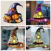 Witch Hat Stained Glass Suncatchers Window Hangings Halloween Decorations for for Window,Balconies,Yard,Window Home