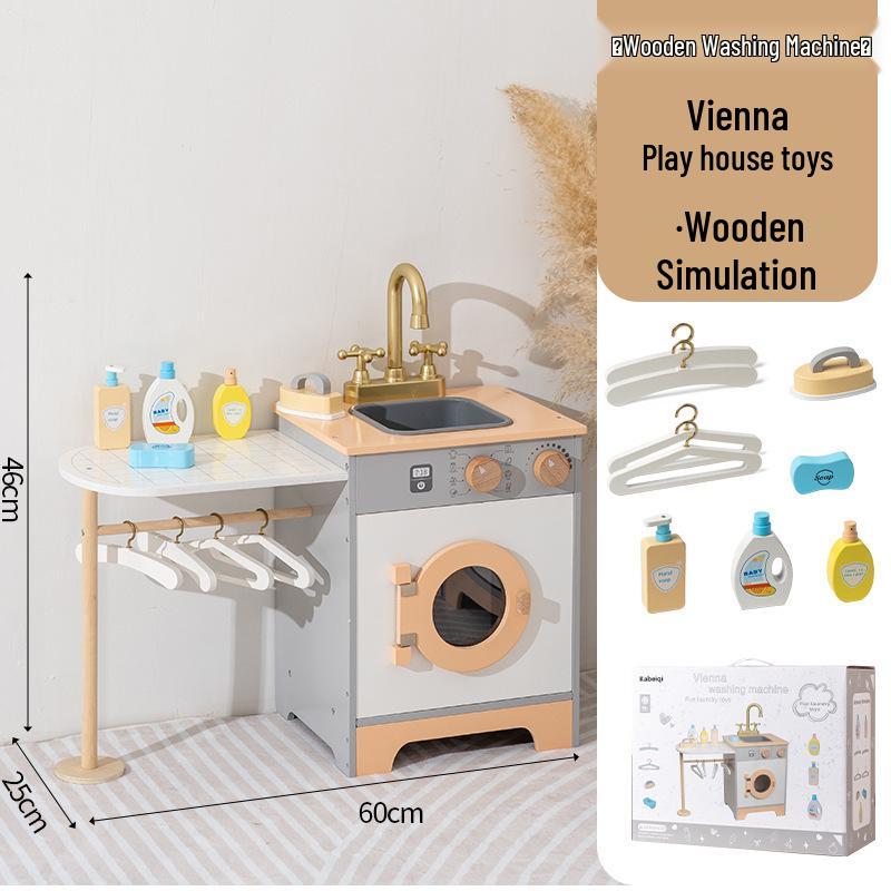 

Вена Деревянный Кухонный Игровой Набор: Холодильник, Плита и Посуда для Детей