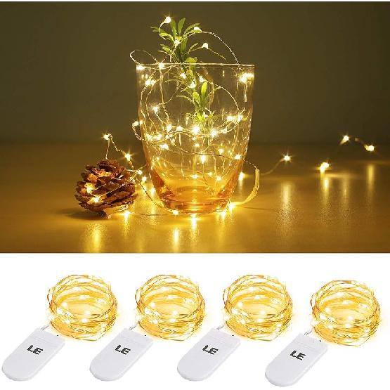 Lighting EVER Fairy Lights Battery Operated 20 LED Mini String Lights, Small Pixie Lights for Mason Jars, Crafts, DIY Wedding Party Centerpieces,