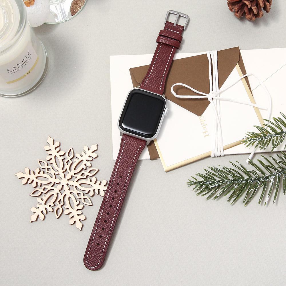 Loideu Limited Color Premium Leather Strap For Apple Watch 7 6 5 4 3 2 1 Se Gen (Select 1 Of 18)