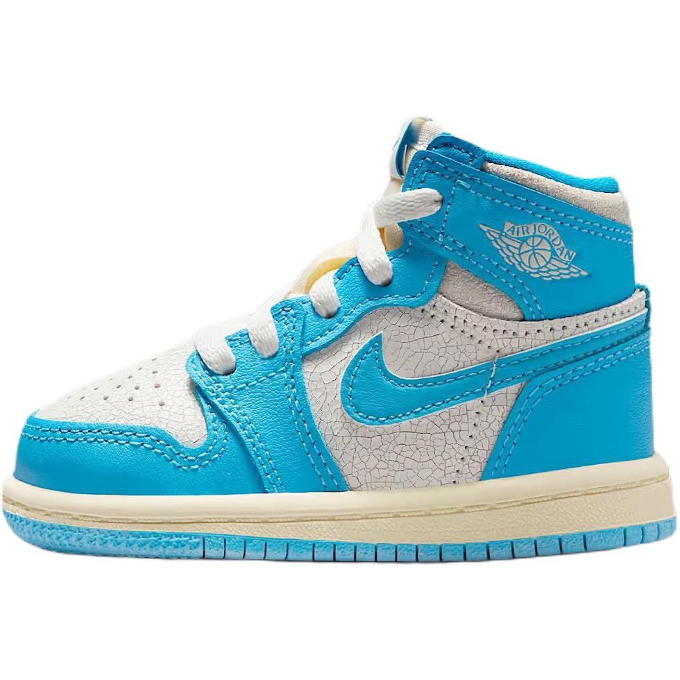 

New Jordan Air Jordan 1UNC Anti Slip Wear Resistant High Top Toddler Shoes White Blue Infant And Toddler FD1413-402 22