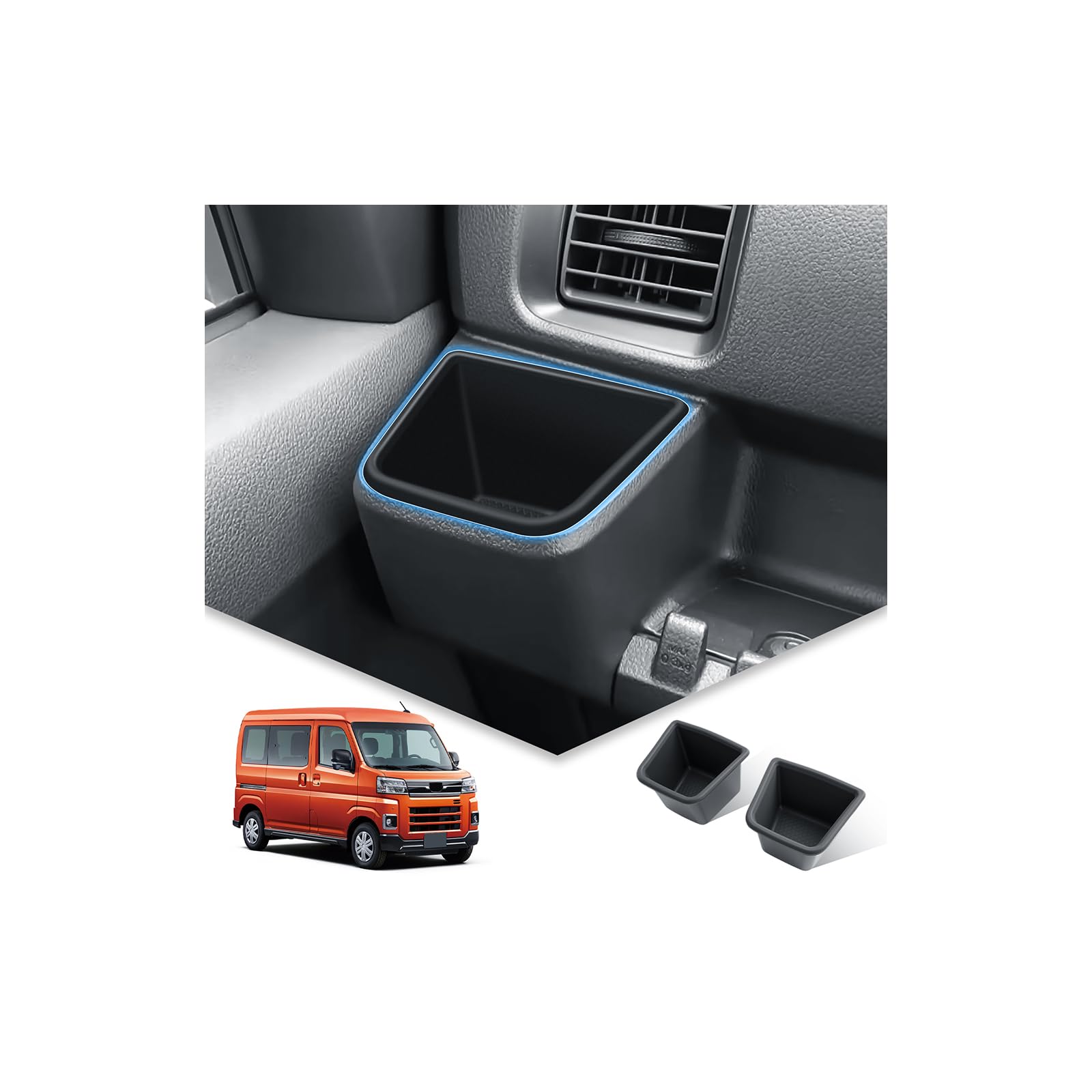

BIBIBO Cup Holder Silicone Drink Holder Cover for Daihatsu Atley Hijet 700 Series Vehicle specific синий