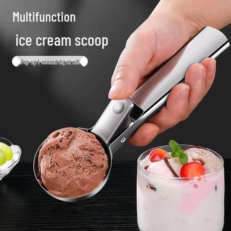 Ice Cream Scoop - Stainless Steel Fruit Baller and Watermelon Spoon for Home Use