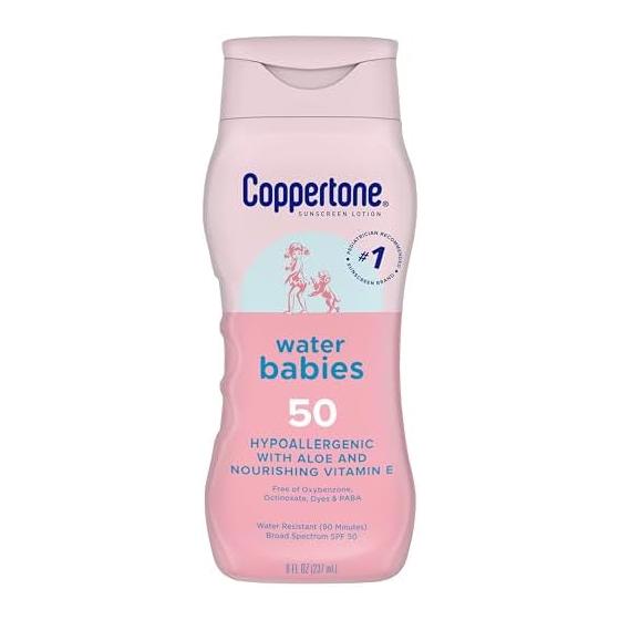 Coppertone Water Babies Sunscreen Lotion, SPF 50 8 fl oz (237 ml) by Coppertone