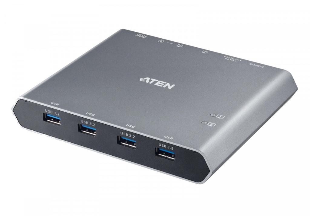 2-Port 4K DP USB-C KVM Dock Switch with Power