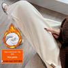 2025 Women's Winter Fleece-Lined Lambswool Sweatpants - Extra Long, Thickened Joggers with Cuffed Corduroy Design