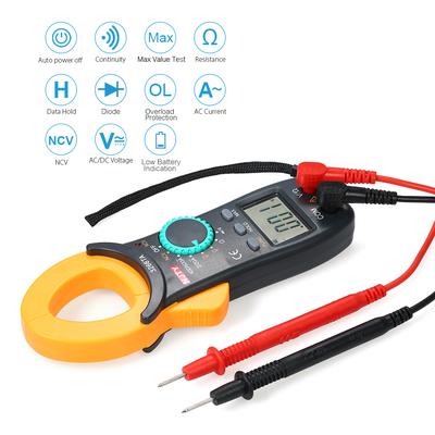 Pinza amperometrica digitale NJTY Multimetro con portata automatica da 2000 conteggi con test NCV Tensione CA/CC Corrente CA