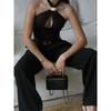Western Style Summer Design Sexy Hanging Neck Backless Hollow out Vest Top Backless Sexy Vest