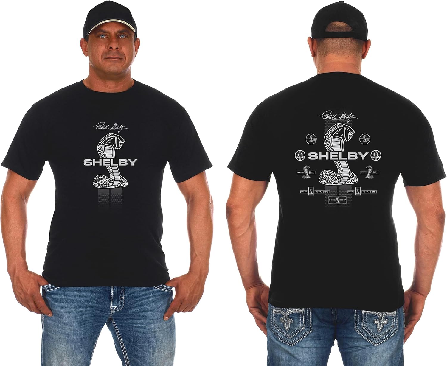 

JH Design Men s Shelby Cobra T-Shirt Crew Neck Short Sleeve Shirt 2 Colors 5XL різнокольоровий