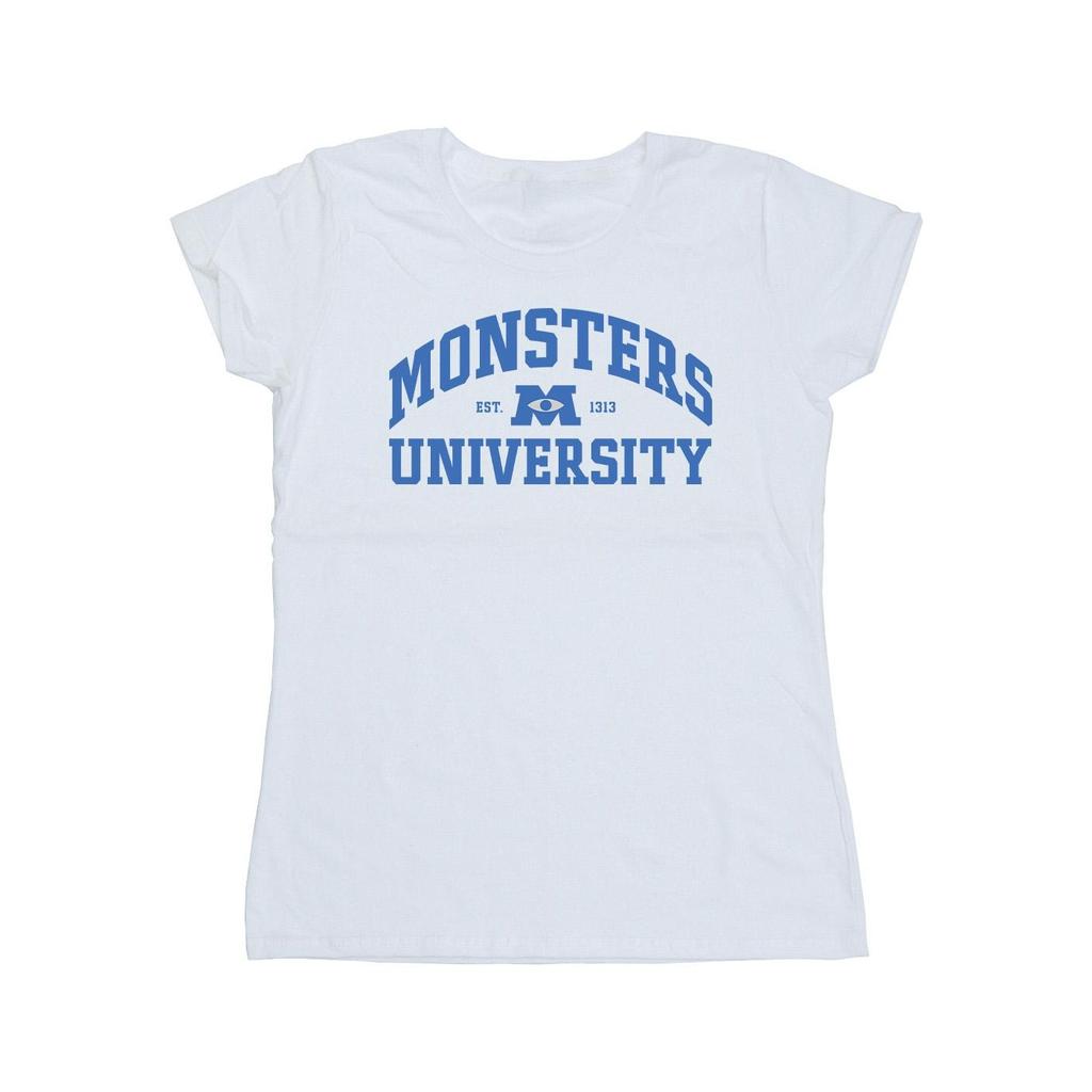 Disney Womens/Ladies Monsters University Logo Cotton T-Shirt