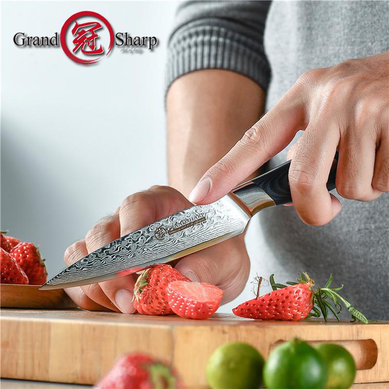 5 Inch Utility Knife 67 Layers Japanese Damascus Steel VG10 Kitchen Cooking Tools