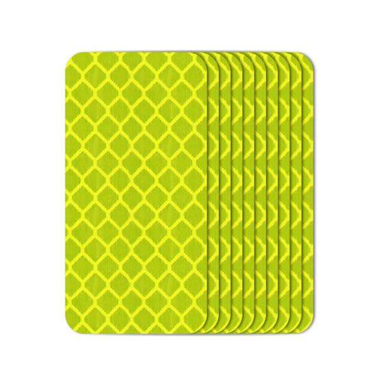 

10 шт. Светоотражающие наклейки прямоугольной формы Декоративные Креативные Водонепроницаемые Светоотражающие Наклейки для Автомобиля зелёный