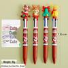 Cartoon Christmas Multi-Color Ballpoint Pen - Student Gift & Journal Pen
