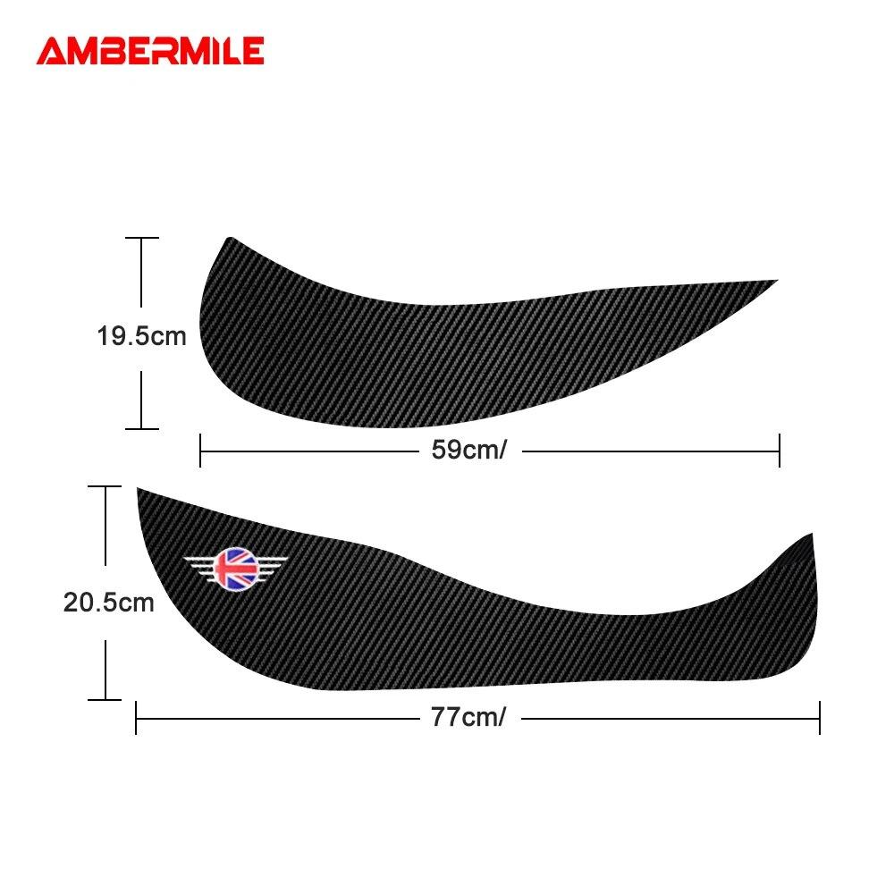 Leather Carbon Fiber Texture Protection Sticker Car Door Anti Kick Pad For BMW Mini Cooper S F54 F55 F56 F60 R56 R60 Countryman