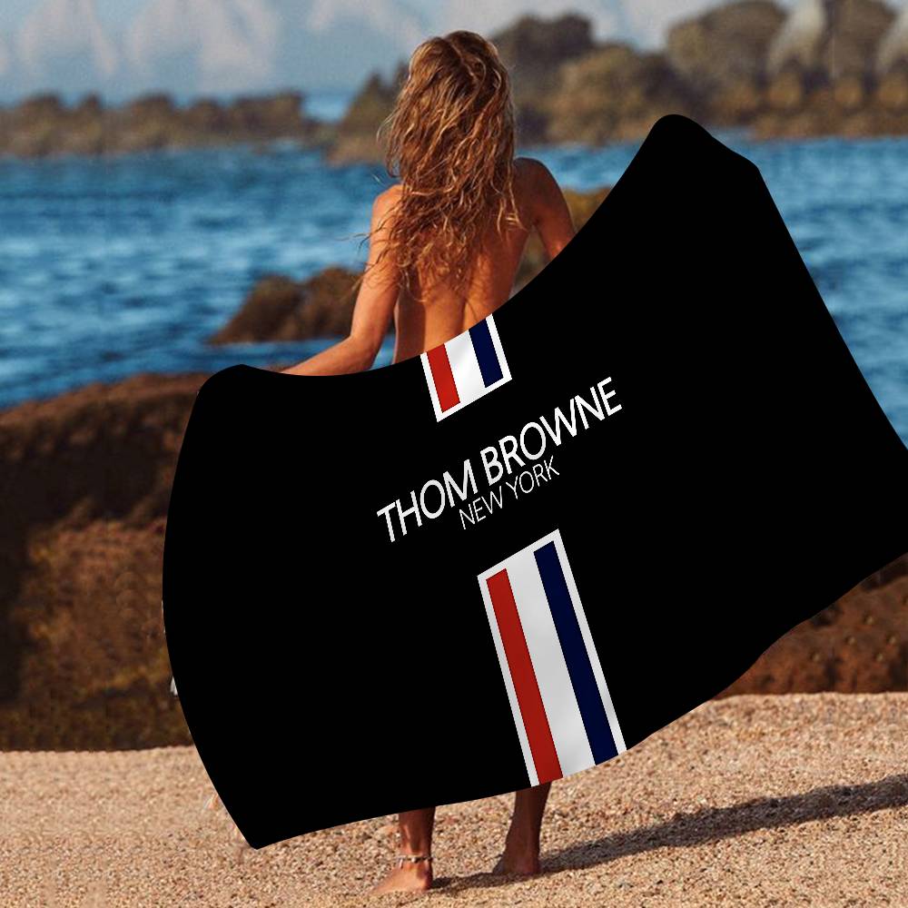 

Модный бренд T-Thom B-Brown Пляжное полотенце Цветные банные полотенца Девочка Микрофибра Быстросохнущее Без песка Пляж Йога Спа Бассейн Тренажерный зал W40*H60(CM)
