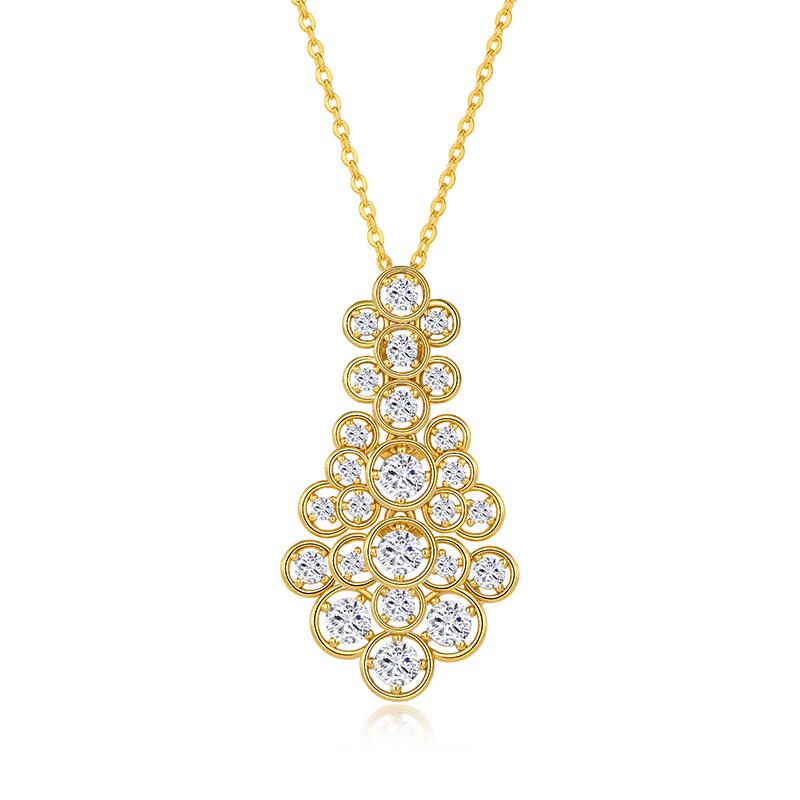 European & American Style Cross Tassel Necklace with Inlaid Pendant - French Retro Fashion Clavicle Chain
