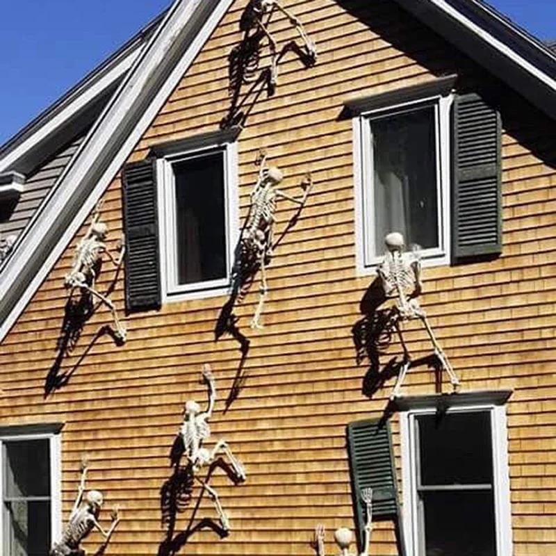 Movable Skeleton Fake Human Skull Bones Party Home Bar Decorations Haunted House Horror Props Ornament Toys