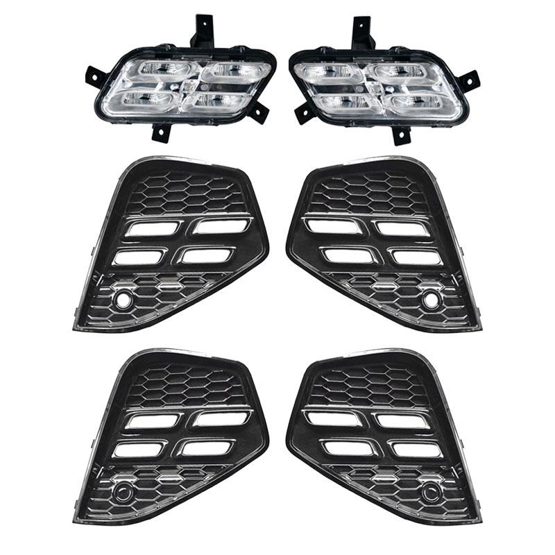 For Chery Jetour X70 X70S 2018 2019 2020 2021 Front Bumper Daytime Running Light Lamp Trim Cover Frame Foglight