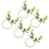 10pcs Plant Rope Wood Bead Napkin Rings Simulation Miniature Napkin Rings Holder for Doll House and