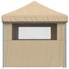 Vidaxl Pop-Up Party Tent with 4 Walls, Beige