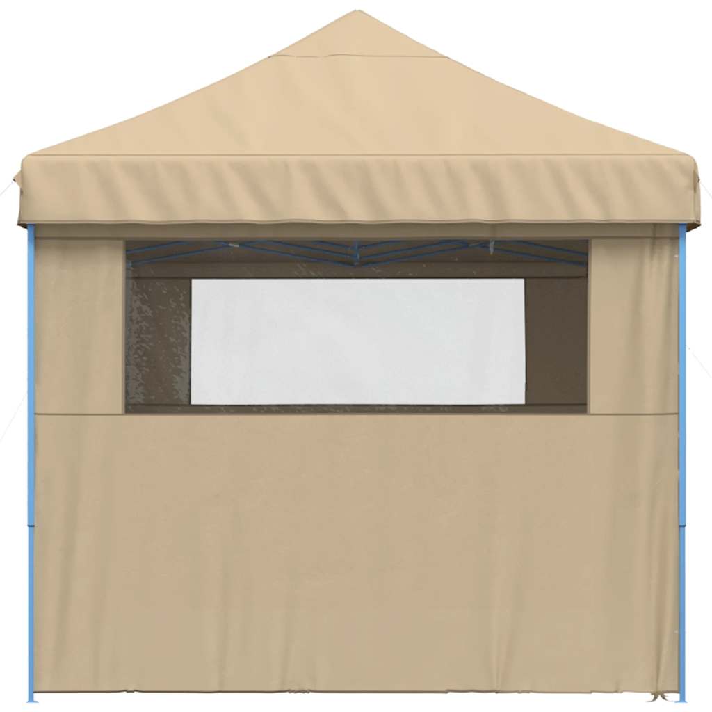 Vidaxl Pop-Up Party Tent with 4 Walls, Beige