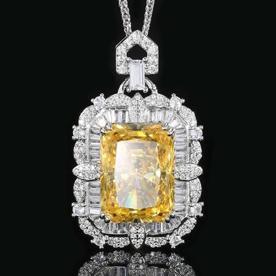 Autumn And Winter Jewelry Redeen Cut Yellow Diamond Pendant Main Stone 15 * 20