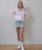 Rosefranz Deep V-Neck Sweatshirt [Pink]