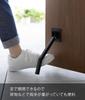 Yamazaki Jitsugyo Tape Folding Door Stopper Long Black W7 X D8 X H25cm Smart Tape Easy Installation Entrance Door Can Be Operated with One Foot 3727