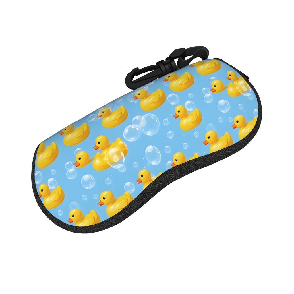 cute cartoon yellow duck Glasses Case Girl Boy Printing Zipper  Eyewear Storage Box Anti-Pressure Eye Contacts Case