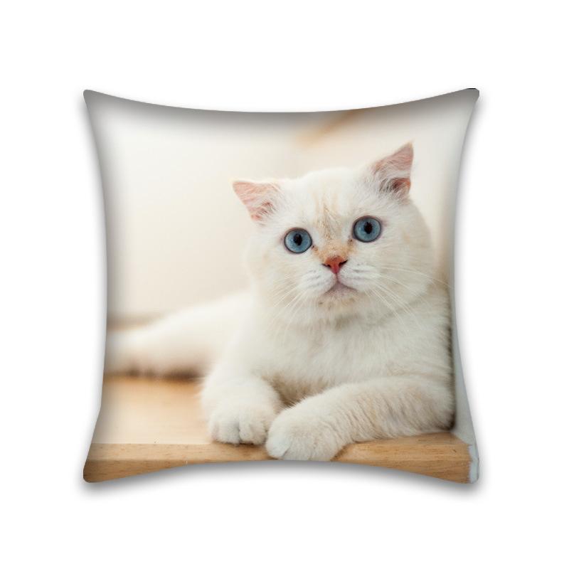 Cute Cat Pillowcase Anime Cartoon Cushion Cover Sofa Home Decor Home Office Pillowcase 45x45cm