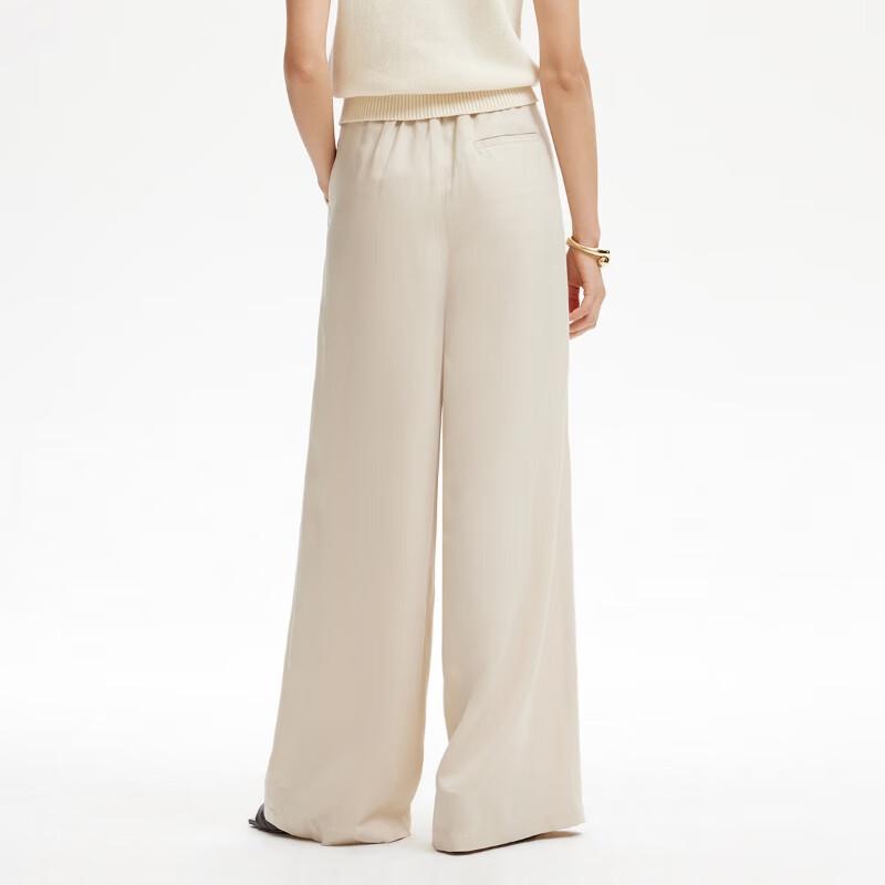 VEROMODA 2025 Spring Lyocell-Linen Blend Drawstring Straight Leg Pants