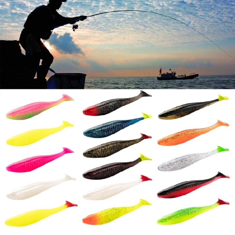 5Pcs Paddle Tail Swimbaits 10cm Fishing Lure Artificial Baits Swim Baits for Saltwater Soft Fishing Lures