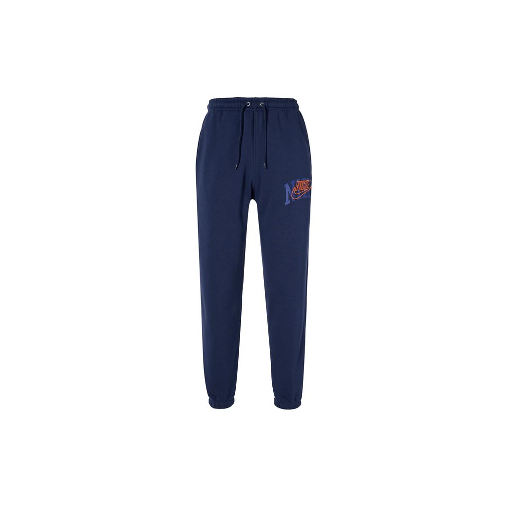 Nike Club Fleece Letter Print Drawstring Casual Cuffed Fleece Joggers Men Joggers Dark-Navy FV4454-410