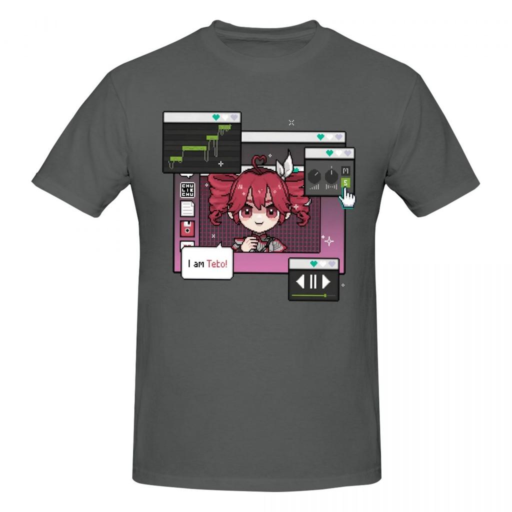 Unisex Kasane Teto Fun T-Shirt Vintage Baumwolle Anime Shirt